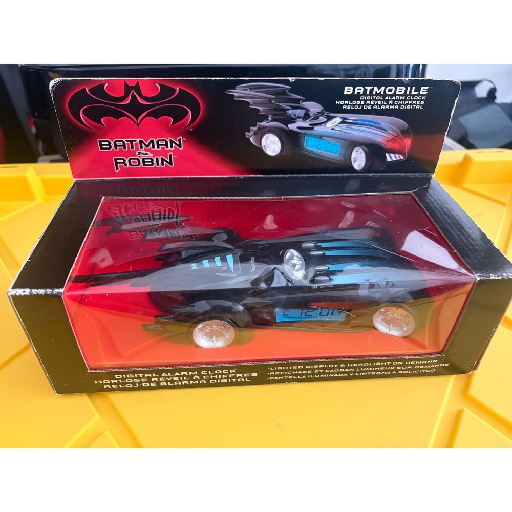 Vintage 1997 Westclox Batman & Robin Batmobile Digital Alarm Clock New in Box